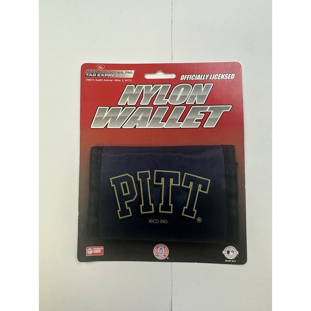 New PITTSBURGH Pitt PANTHERS Nylon Wallet TriFold Wallet Vintage Y2K